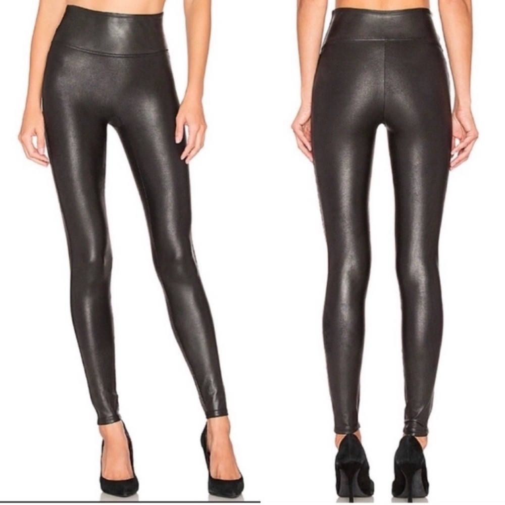 NWOT Spanx Black faux leather leggings, XL